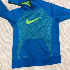 Blue and green sweatshirt